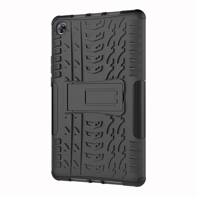 Case de Dos Hybride Antidérapant PC + TPU Avec Kickstand Pour Huawei MediaPad M5 8 (8,4 Pouces) - le Noir-3