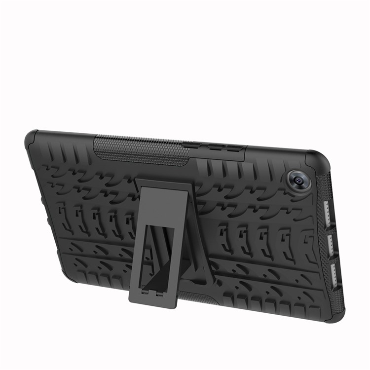 Case de Dos Hybride Antidérapant PC + TPU Avec Kickstand Pour Huawei MediaPad M5 8 (8,4 Pouces) - le Noir-6