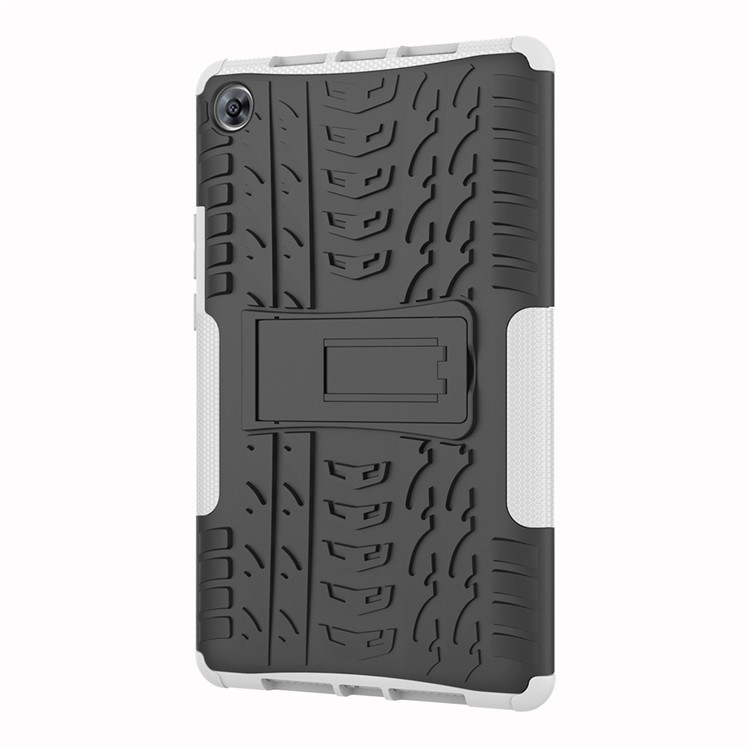 Anti-slip PC + TPU Combo Case with Kickstand for Huawei MediaPad M5 8 (8.4-inch) - White-3