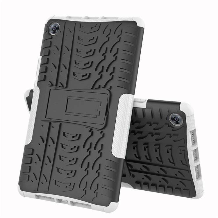 Anti-slip PC + TPU Combo Case with Kickstand for Huawei MediaPad M5 8 (8.4-inch) - White-7
