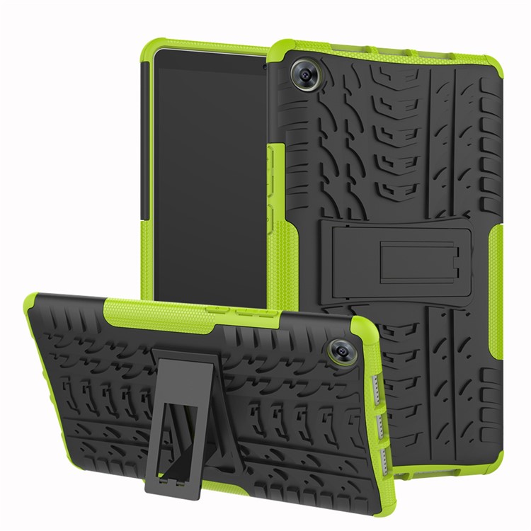 Anti-slip PC + TPU Hybrid Case Shell with Kickstand for Huawei MediaPad M5 8 (8.4-inch) - Green-1