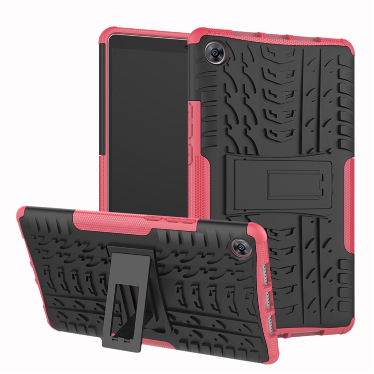 Anti-slip PC + TPU Hybrid Protection Case with Kickstand for Huawei MediaPad M5 8 (8.4-inch) - Rose-1