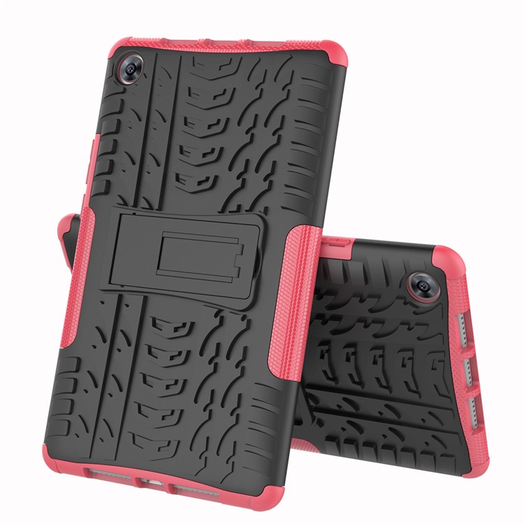 Anti-slip PC + TPU Hybrid Protection Case with Kickstand for Huawei MediaPad M5 8 (8.4-inch) - Rose-8