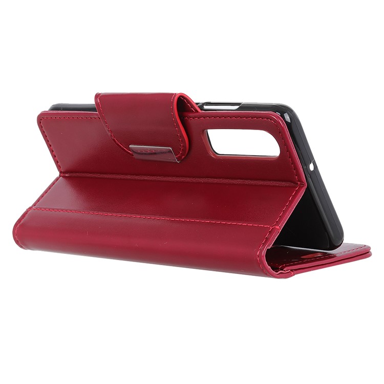 All Round Protection 3 Card Slots PU Leather Cover for Huawei P30 - Red-5