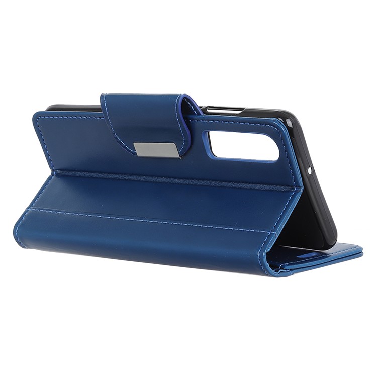 All Round Protection 3 Card Slots PU Leather Shell for Huawei P30 - Blue-5