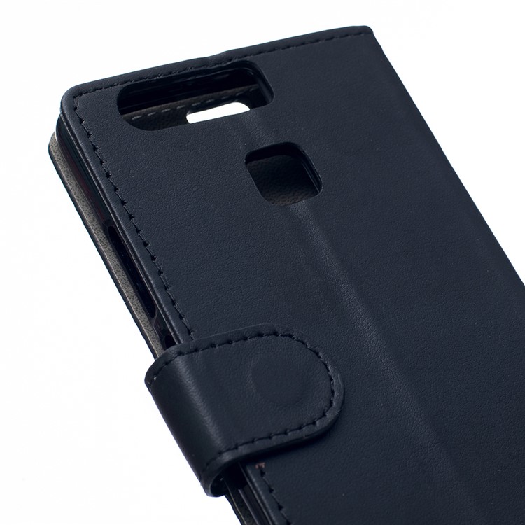 Wallet Leather Stand Case for Huawei P9 - Black-4