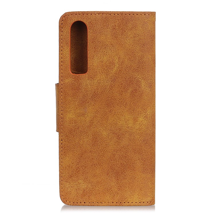 Vintage Style Split Leather Stand Magnetic Wallet Shell for Huawei P30 - Brown-3