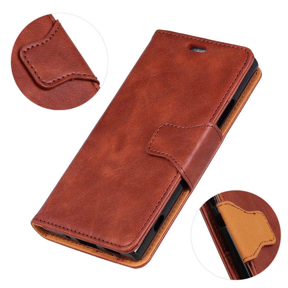 Crazy Horse Split Leather Wallet Protection Shell for Huawei P30 Pro - Brown-2