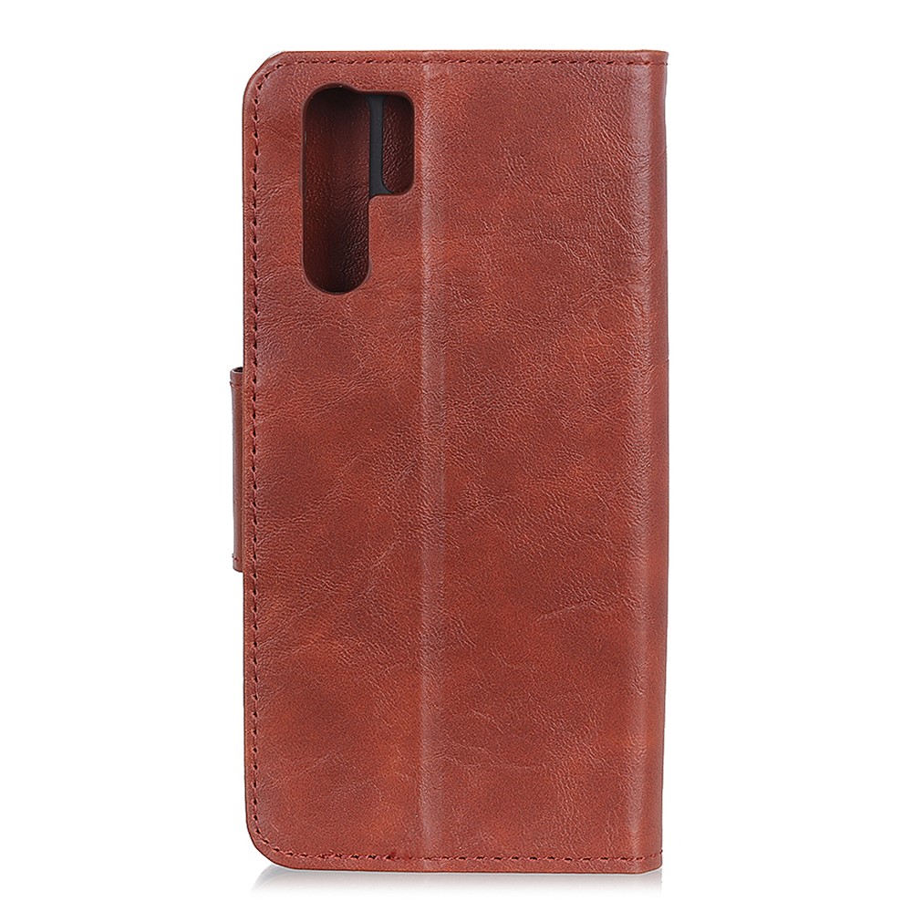 Crazy Horse Split Leather Wallet Protection Shell for Huawei P30 Pro - Brown-3
