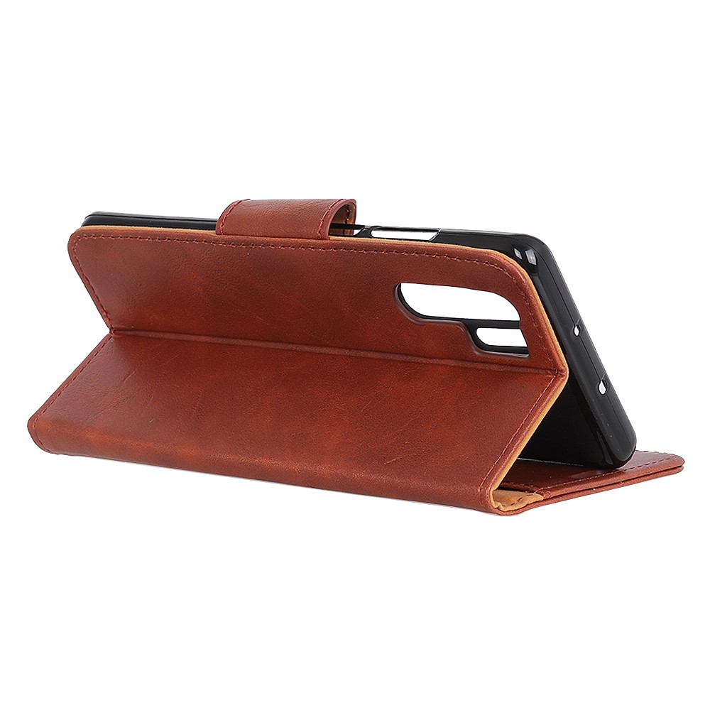 Crazy Horse Split Leather Wallet Protection Shell for Huawei P30 Pro - Brown-6