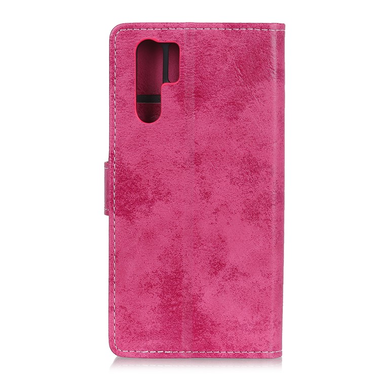 Vintage Style Wallet PU Leather Stand Protective Cover for Huawei P30 Pro - Rose-4