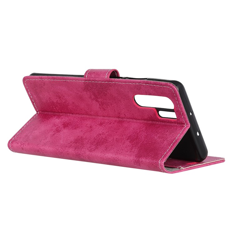 Vintage Style Wallet PU Leather Stand Protective Cover for Huawei P30 Pro - Rose-6