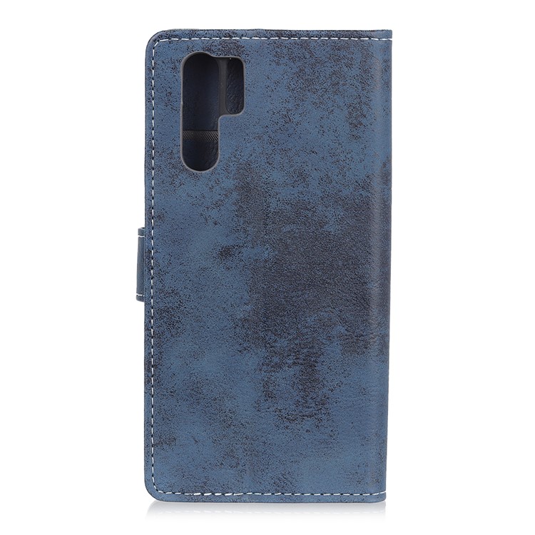Vintage Style Wallet PU Leather Stand Protective Shell for Huawei P30 Pro - Blue-4