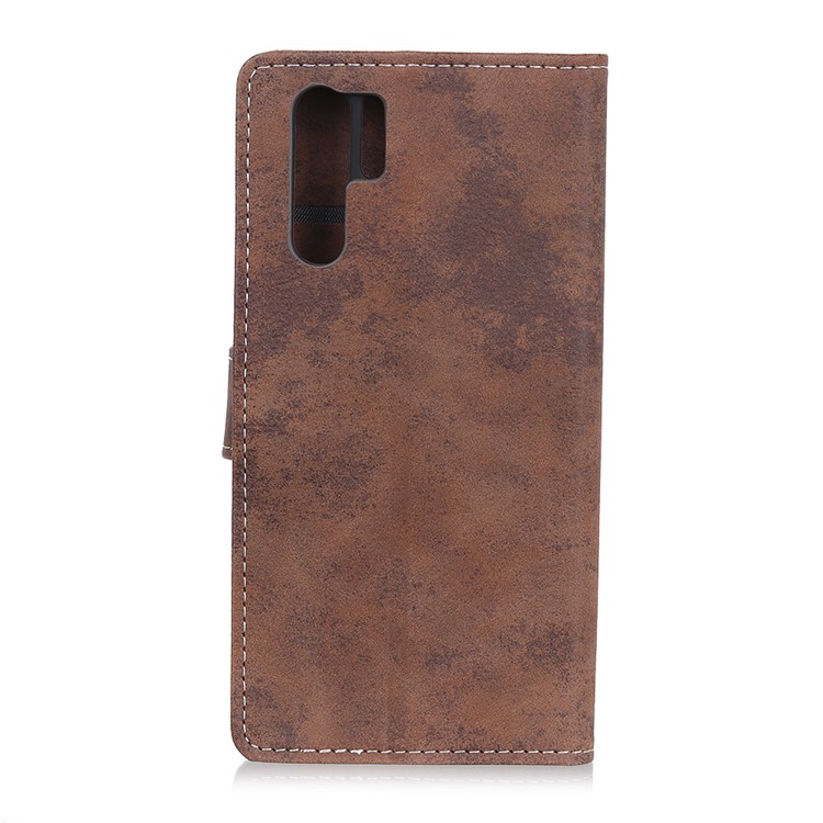 Vintage Style Wallet PU Leather Stand Protective Flip Case for Huawei P30 Pro - Brown-4