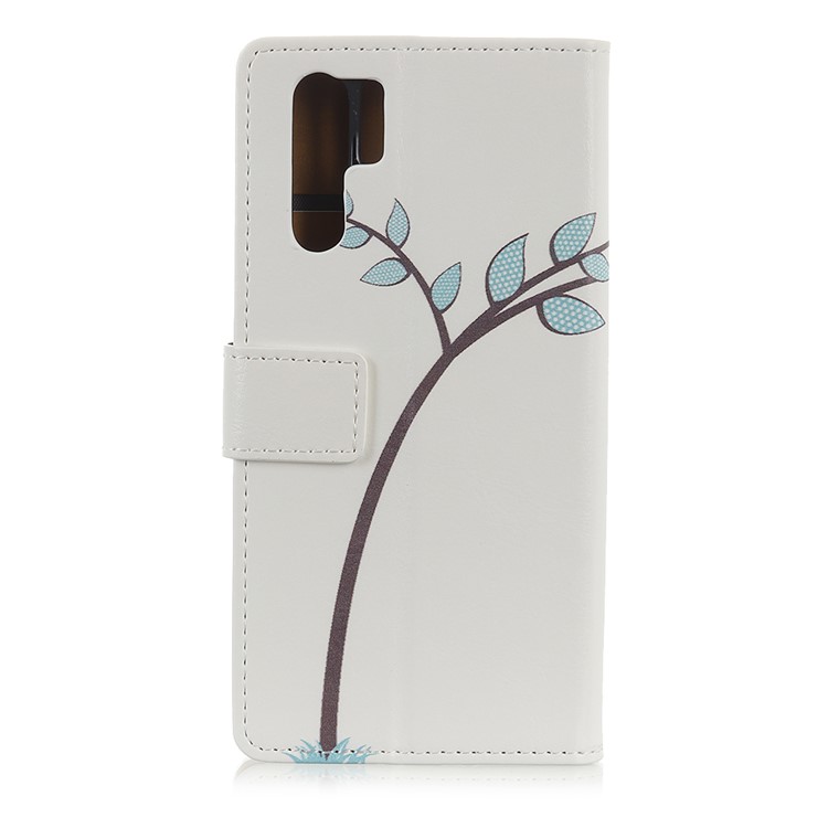 Pattern Printing PU Leather Wallet Stand Flip Case for Huawei P30 Pro - Bird Couple-3