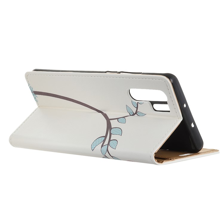 Pattern Printing PU Leather Wallet Stand Flip Case for Huawei P30 Pro - Bird Couple-4