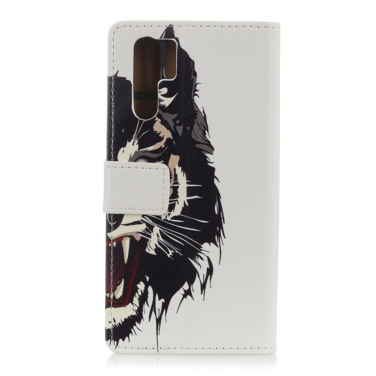 Pattern Printing PU Leather Wallet Stand Flip Shell for Huawei P30 Pro - Tiger-3