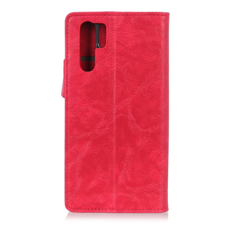 S Shape Crazy Horse Texture Wallet Stand Leather Mobile Cover for Huawei P30 Pro - Red-8