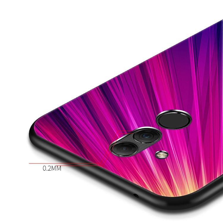 NXE Pattern Printing TPU Phone Case for Huawei Mate 20 Lite - Rose / Blue-4