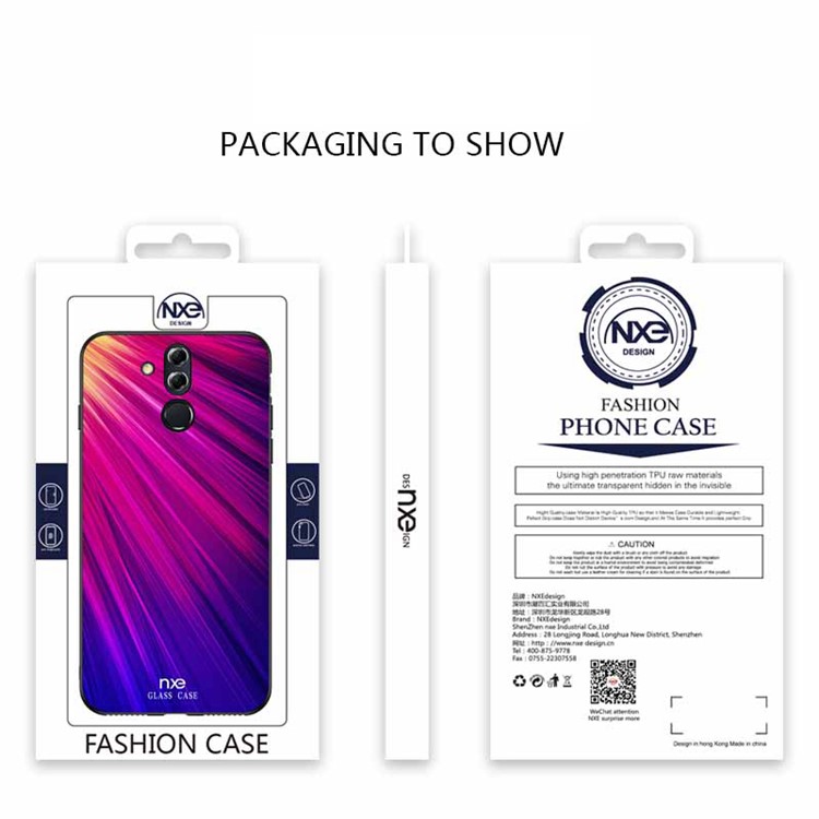 NXE Pattern Printing TPU Phone Case for Huawei Mate 20 Lite - Rose / Blue-6
