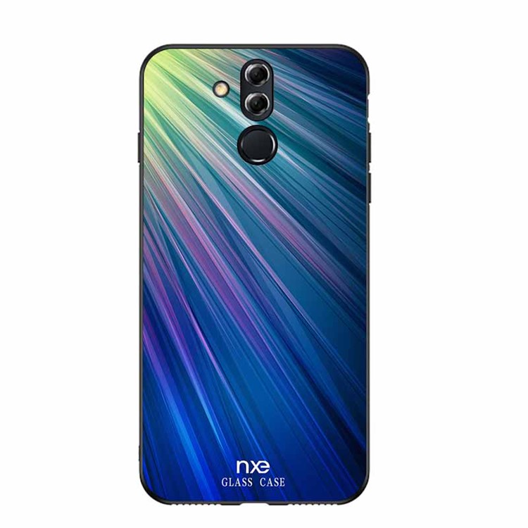 NXE Pattern Printing TPU Phone Case for Huawei Mate 20 Lite - Green / Blue-1