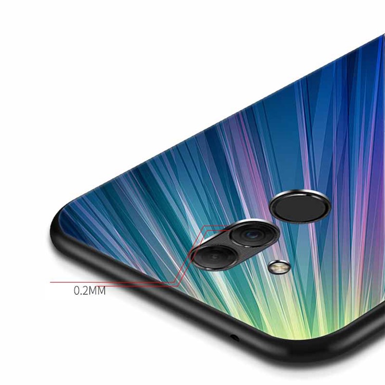 NXE Pattern Printing TPU Phone Case for Huawei Mate 20 Lite - Green / Blue-4
