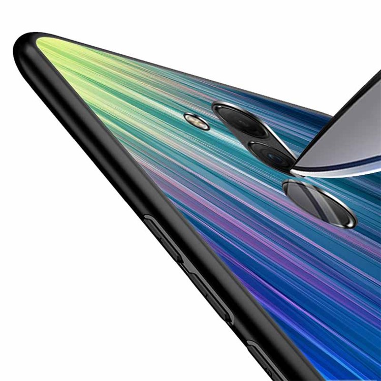 NXE Pattern Printing TPU Phone Case for Huawei Mate 20 Lite - Green / Blue-5
