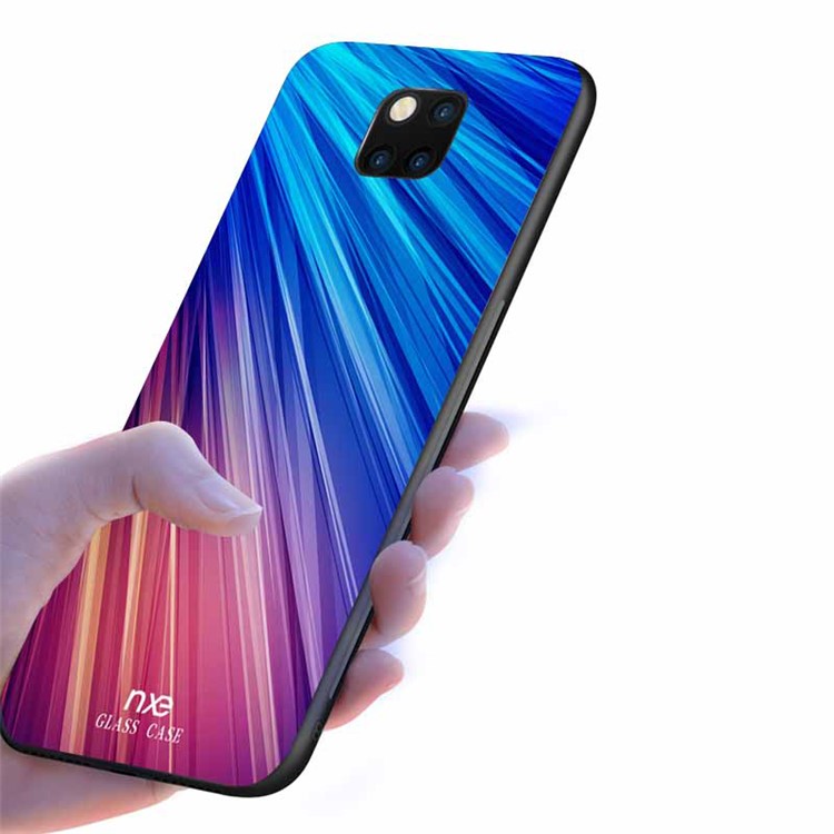 NXE Pattern Printing TPU Phone Cover for Huawei Mate 20 Pro - Blue / Purple-4