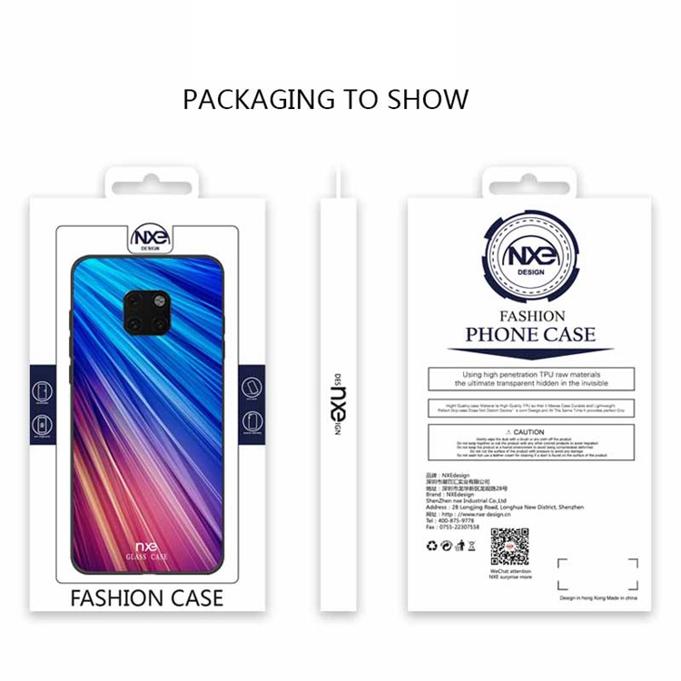 NXE Pattern Printing TPU Phone Cover for Huawei Mate 20 Pro - Blue / Purple-6