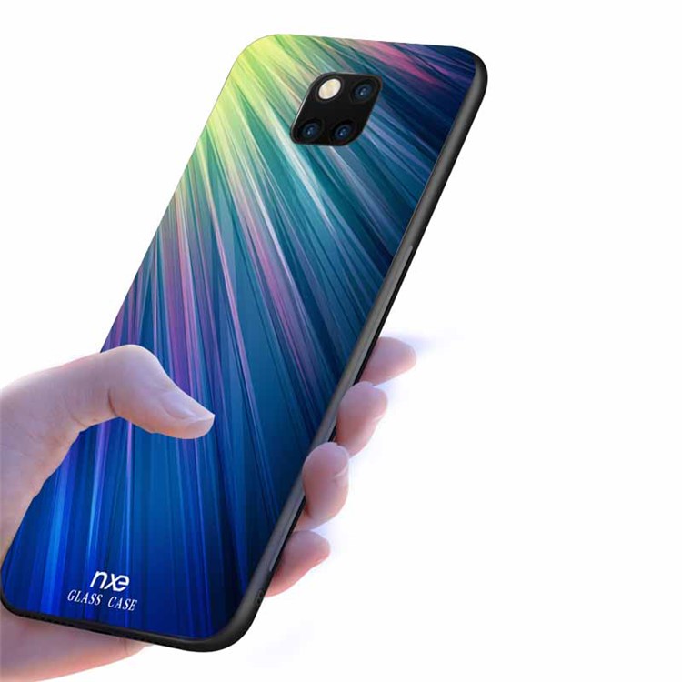 NXE Pattern Printing TPU Phone Cover for Huawei Mate 20 Pro - Green / Blue-4