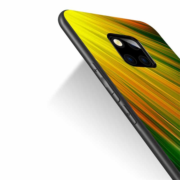 NXE Pattern Printing TPU Phone Cover for Huawei Mate 20 Pro - Yellow / Green-3