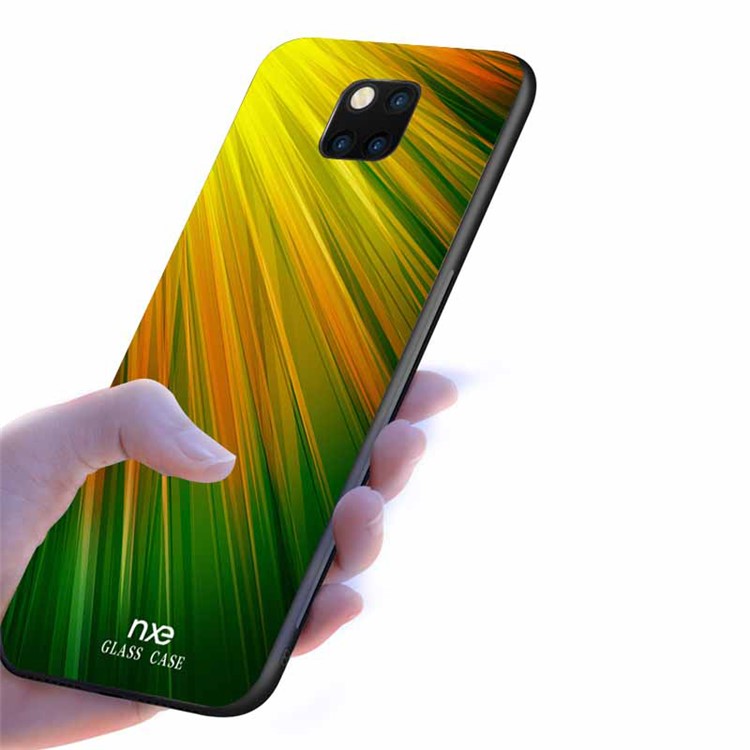 NXE Pattern Printing TPU Phone Cover for Huawei Mate 20 Pro - Yellow / Green-4