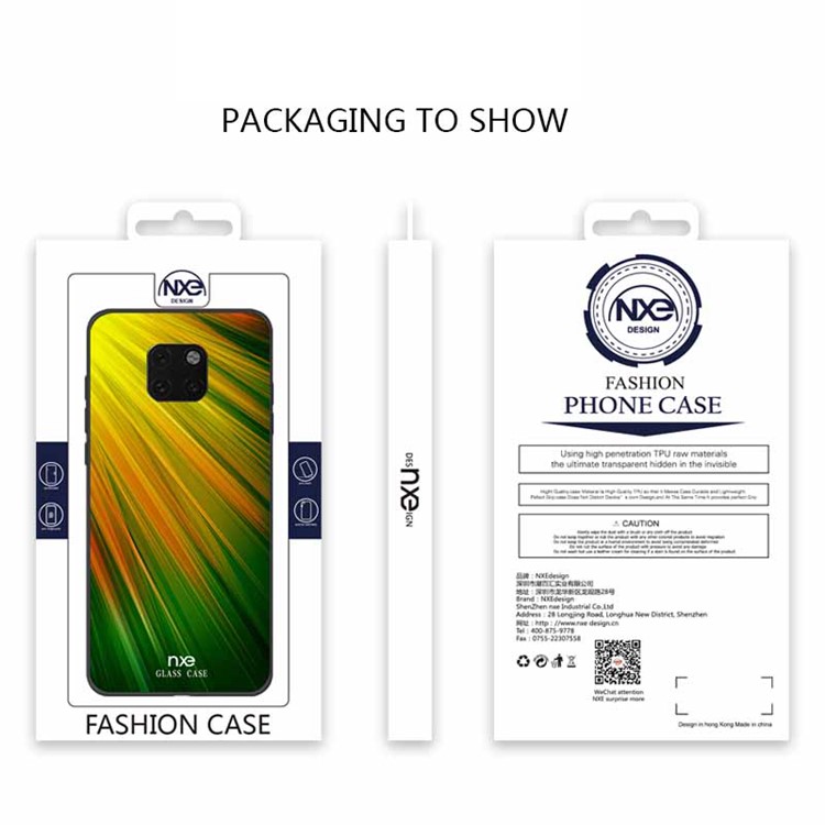 NXE Pattern Printing TPU Phone Cover for Huawei Mate 20 Pro - Yellow / Green-6