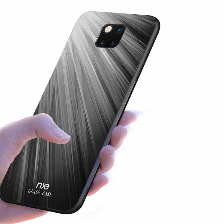 NXE Pattern Printing TPU Phone Cover for Huawei Mate 20 Pro - White / Black-4