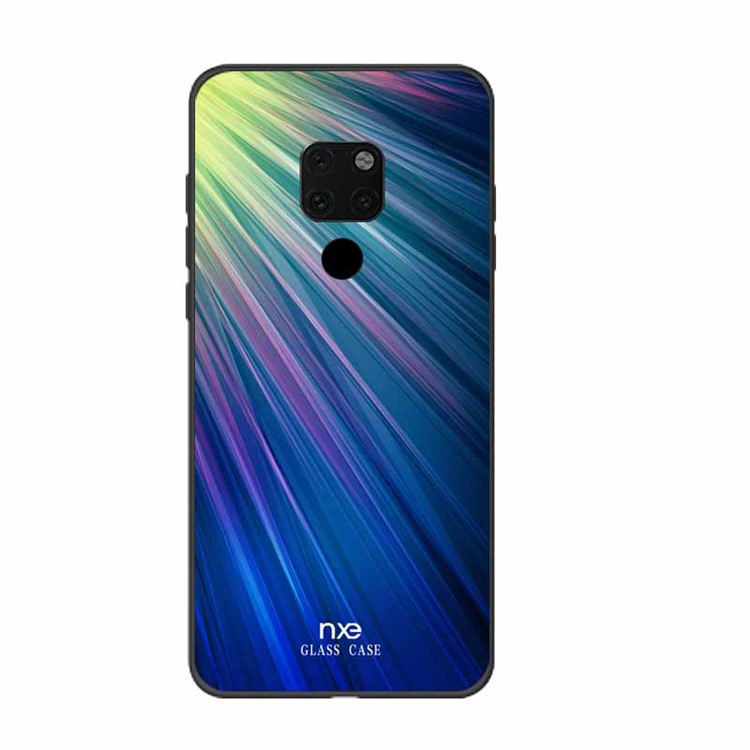 NXE Pattern Printing TPU Mobile Phone Case Shell for Huawei Mate 20 - Green / Blue-1