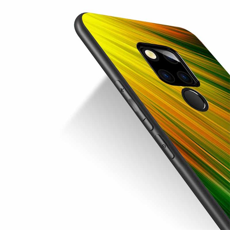 NXE Pattern Printing TPU Mobile Phone Case Shell for Huawei Mate 20 - Yellow / Green-3