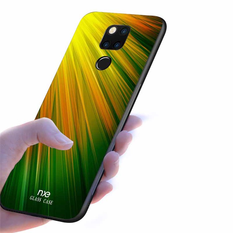 NXE Pattern Printing TPU Mobile Phone Case Shell for Huawei Mate 20 - Yellow / Green-4