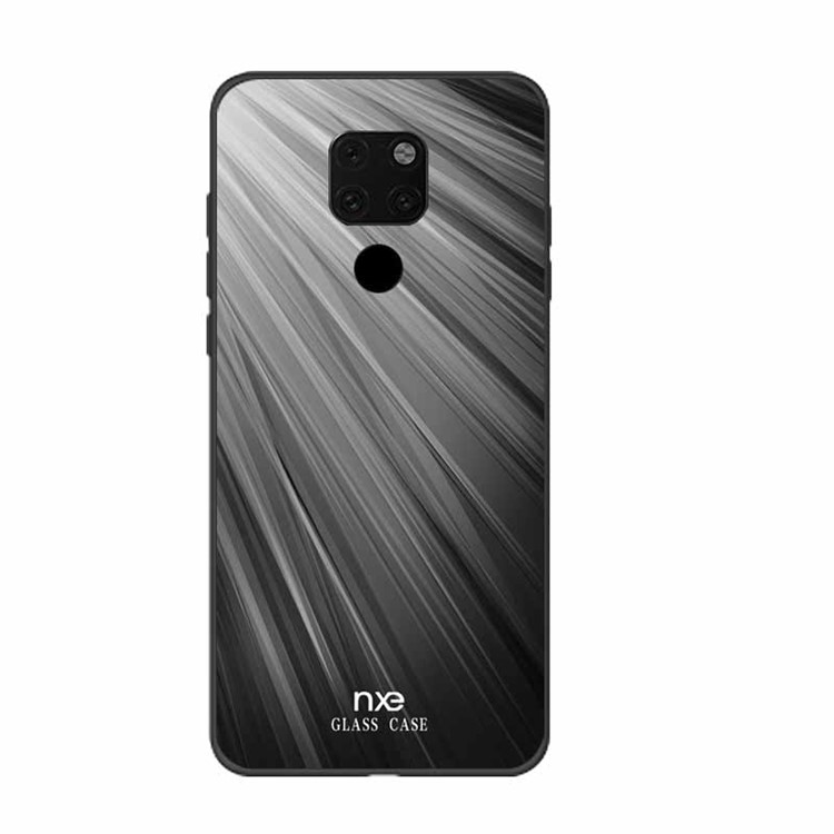 NXE Pattern Printing TPU Mobile Phone Case Shell for Huawei Mate 20 - White / Black-1