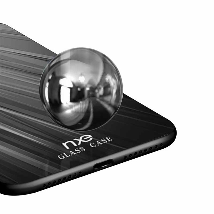 NXE Pattern Printing TPU Mobile Phone Case Shell for Huawei Mate 20 - White / Black-5