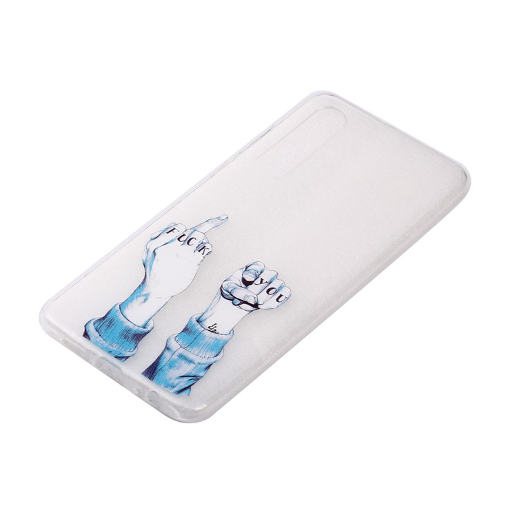 For Huawei P30 Pattern Printing Soft TPU Phone Case - Fuck You Gesture-3
