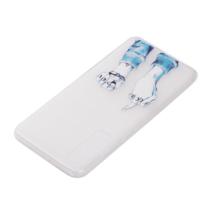 For Huawei P30 Pattern Printing Soft TPU Phone Case - Fuck You Gesture-4