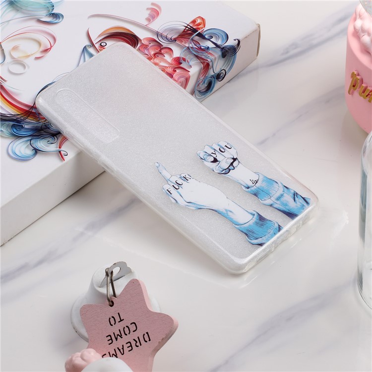 For Huawei P30 Pattern Printing Soft TPU Phone Case - Fuck You Gesture-6