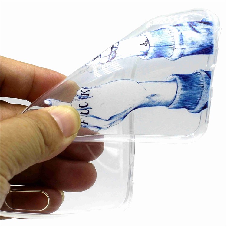 For Huawei P30 Pattern Printing Soft TPU Phone Case - Fuck You Gesture-7