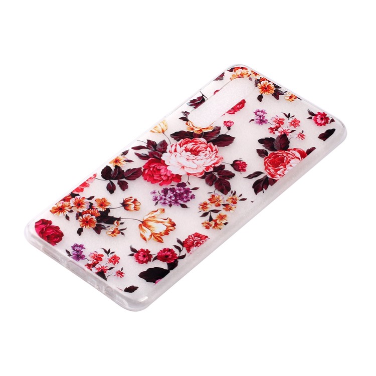 For Huawei P30 Pattern Printing Soft TPU Phone Shell - Blooming Flower-3