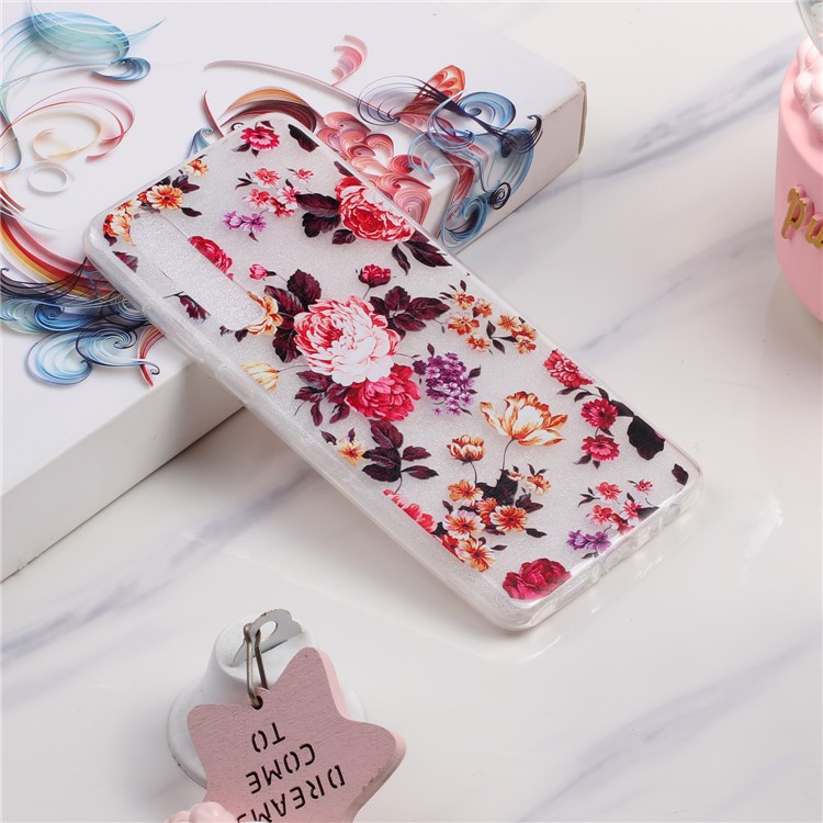 For Huawei P30 Pattern Printing Soft TPU Phone Shell - Blooming Flower-6