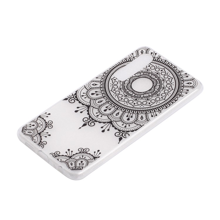 For Huawei P30 Pattern Printing Soft TPU Protective Case - Lace Flower-3