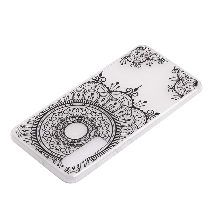 For Huawei P30 Pattern Printing Soft TPU Protective Case - Lace Flower-4