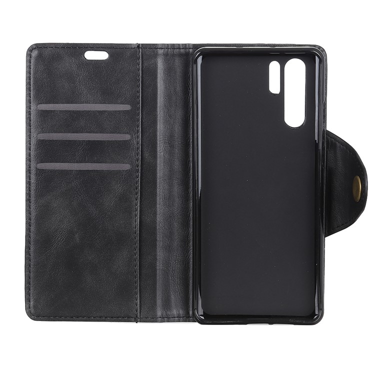 PU Leather Wallet Mobile Phone Case for Huawei P30 Pro - Black-7