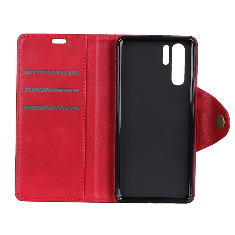 PU Leather Wallet Mobile Phone Shell for Huawei P30 Pro - Red-7
