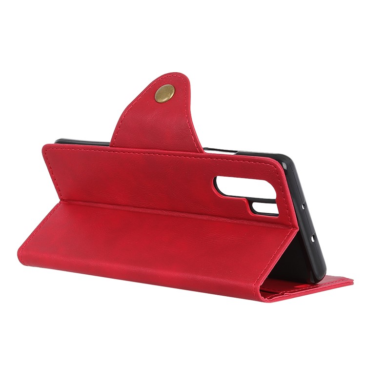 PU Leather Wallet Mobile Phone Shell for Huawei P30 Pro - Red-8